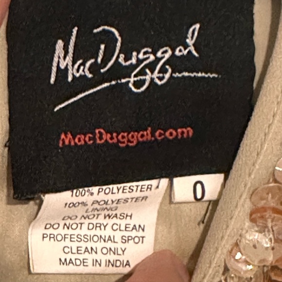 MAC DUGGAL SLEEVELESS HIGH NECK BEADED MIDI SHEATH DRESS - Picture 10 of 10